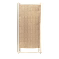 an iron and wicker screen on a white background, with the top section closed