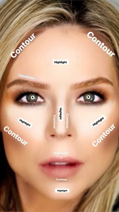 Beginners: How To Contour Like A Pro In 5 Easy Steps Face Contouring Makeup Tutorial, Contouring Makeup Tutorial, Maquillage Yeux Cut Crease, Face Contouring Makeup, Makeup Contouring, How To Contour, Contour Makeup Tutorial, Contouring Makeup, Make Up Tricks