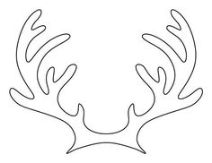 the outline of a deer's antlers is shown