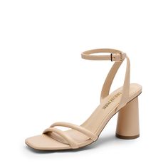 PRICES MAY VARY. Elegant Strappy Design: Enhance your look with these women’s sandals designed with slender strap detailing crafted for elegance. Comfortable Wear: Utilizing padding in the strap these heels for women offer a comfortable fit, ensuring ease of wear throughout the day. Supportive Insole: These women’s heels feature a 4mm thick latex insole, adeptly supporting your foot for enhanced comfort. 3.46-Inch Heel: Designed with a chunky cylindrical heel, these high-heels for women elongate Wedding Sandals Heels, Strapy Heels, Neutral Heels, Dressy Shoes, Toe Sandals, Wedding Sandals, Fashion Sandals, Designer Sandals, Dress Sandals