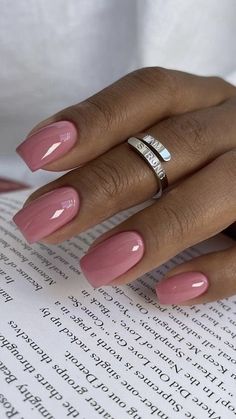 Milky Pink Nails, Short Classy Nails, Summer Nail Colors, Milky Pink, Subtle Nails, Casual Nails, Cute Gel Nails, Short Acrylic Nails Designs