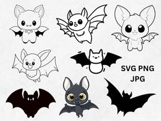 some cute little bats with big eyes