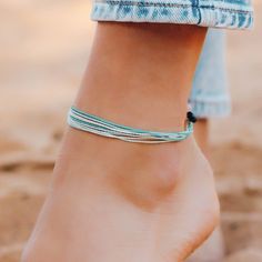 Clean Beaches Anklet | Pura Vida Bracelets School Rings, Surfrider Foundation, Jewerly Set, Beachy Jewelry, Body Accessories, Clean Beach, Beach Anklets, Pura Vida Bracelets, Hang Ten