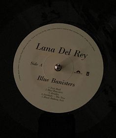 the label for lamaa del ray's blue banisters on a record