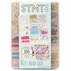 the crafty kit includes glitter bead cases