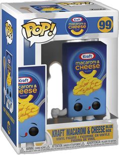 the pop - up box has an image of kart macaroni and cheese on it