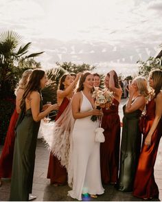 a group of women standing next to each other