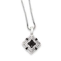 1/4 Carat Black White Diamond Pendant Necklace In Sterling Silver Gemologica.com offers a unique and simple selection of handmade fashion and fine jewelry for men, woman and children to make a statement. We offer earrings, bracelets, necklaces, pendants, rings and accessories with gemstones, diamonds and birthstones available in Sterling Silver, 10K, 14K and 18K yellow, rose and white gold, titanium and silver metal. Shop @Gemologica jewellery now for cool cute design ideas #gemologica #easter Black Diamond Ring Engagement, Black Diamond Ring, Square Pendant