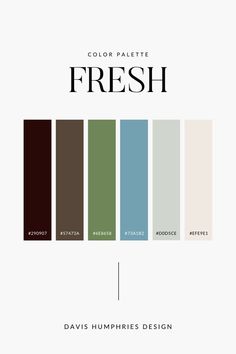 the color palette for fresh is shown in different shades