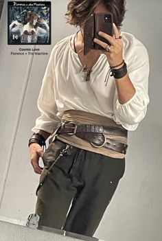 Male Peasant Outfit, Pirates Clothes Men, Tavern Outfit Male, Pirate Outfit Ideas Male, Men Renn Faire, Pirate Style Outfits Men, Pirate Man Outfit