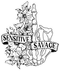 a black and white drawing of flowers with the words,'seductive sauce'on it