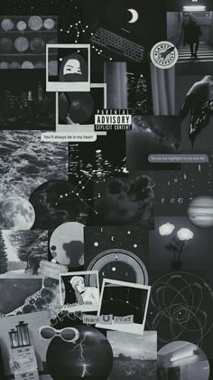 a collage of black and white images with the words astrology on it's side