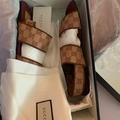 Gucci Sandals In Size 9 Brand New With Box And Dust Bags Gucci Luxury Sandals With Cushioned Footbed, Gucci Interlocking Slides, Gucci Cushioned Open Toe Slides, Gucci Cushioned Slip-on Sandals, Gucci Flip Flops, Gucci Flats, Gucci Luxury Sandals With Gold-tone Hardware, Gucci Slides, Gucci Sandals