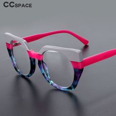 Introducing the CCSpace Unisex Full Rim Round Cat Eye Acetate Eyeglasses 55272! Crafted with style and quality in mind, these eyeglasses are the perfect accessory for anyone looking to make a fashion statement. Designed with a unisex frame, these eyeglasses are suitable for both men and women. The round cat eye shape adds a trendy touch, while the full rim design ensures durability and stability. Made from high-quality acetate material, these eyeglasses are lightweight and comfortable to wear. F Glasses Frames Trendy, Womens Eyewear Frames, Dope Jewelry Accessories, Cool Glasses