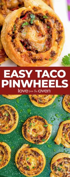 easy taco pinwheels with text overlay