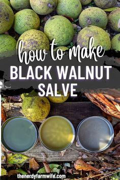 Learn how to make antifungal black walnut salve using either: fresh walnut hulls or dried black walnut powder. Antifungal Salve Recipe, Ironweed Uses, Black Walnut Hull Uses, Walnut Crafts, Black Walnut, Black Drawing Salve Recipe, Black Walnut Tincture How To Make, Black Walnut Salve, Black Walnut Tincture Benefits