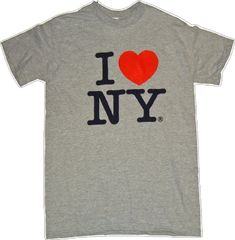 I Love Nyc Shirt, I Heart Ny, Nyc Shirt, I Love Nyc, Classic Grey, I Love Ny, The Big Apple, I ❤ Ny, Grey Tee