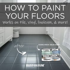 how to paint your floors works on tile, vinyl, linoleum and more