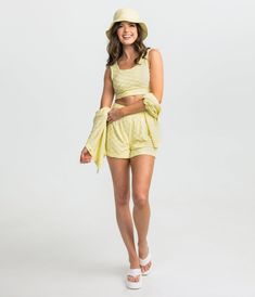 Here's a fun two-piece set for you that can be worn separately or together. Both of these beauties feature lightweight towel terry cloth and soft patterns that beg for a little touch. The button-up shirt offers a versatile top to pair with a favorite outfit or bikini and the long-line brami is cut right at the waist for a flattering fit. For more matchy-matchy vibes check out the Towel Off Terry Shorts and Bucket Hat to complete your look. Southern Shirt, Southern Shirts, Terry Shorts, Shirt Accessories, Terry Cloth, Men's Collection, Matching Sets, Favorite Outfit, Bucket Hat