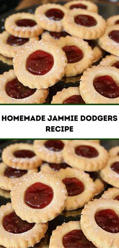 homemade jammie dodgers recipe on a baking sheet