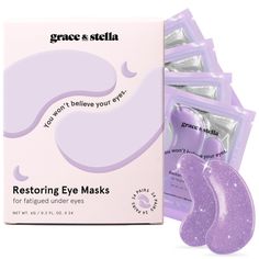 restoring purple eye masks - grace & stella Under Eye Masks, Gel Eye Mask, Eye Gel Pads, Under Eye Patches, Under Eye Mask, Leona Lewis, Eye Anti Aging, Eye Patches, Eye Wrinkle