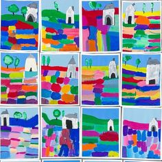 art project for kids using different colors and shapes