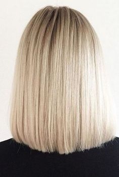 These are the 5 most popular Christmas party hairstyles on Pinterest One Length Haircuts, Straight Long Bob, One Length Hair, Trendy We Fryzurach, Dunner Wordend Haar, Short Hair Lengths, Long Bob Haircuts, Lob Hairstyle, Super Hair