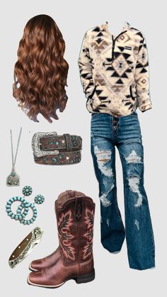 School Fit, Western Style Outfits, Country Wear