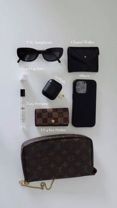 Chanel Key Holder, In Bag Aesthetic, College Bag Essentials, Louis Vuitton Perfume, Chanel Lip, Ysl Sunglasses, Boss Motivation