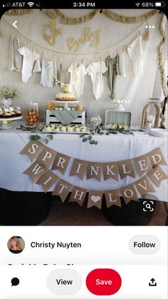 an image of a table with food and decorations