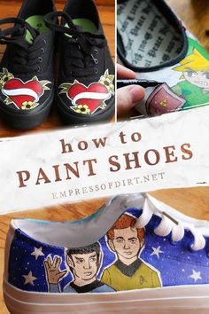 Everything you need to hand paint your sneakers, vans, or other leather, canvas, or vinyl shoes with acrylic paint and more. Painting On Shoes Ideas Easy, How To Paint Vans Shoes Diy, Diy Paint Canvas Shoes, How To Paint Canvas Shoes, Van Painting Ideas Shoes, Painted Leather Shoes, Canvas Shoes Sharpie Diy, Vinyl Shoes