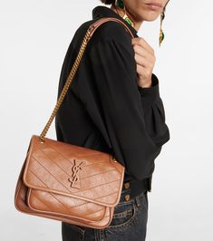 Ysl Sling Bag, Ysl Niki Bag, Sling Bags Women, Womens Designer Bags, Favorite Handbags, Classic Handbags, Prada Crossbody Bag, Saint Laurent Bag, Cute Bags