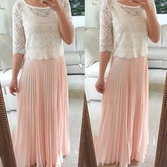 f5c3dd7514bf620a1b85450d2ae374b1desc52582847ri Pleated Skirt Outfit, Pentecostal Fashion, Pleated Long Skirt, Skirt Outfit, Petite Fashion, Up Girl, Skirt Outfits, Modest Fashion