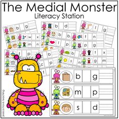 the printable worksheet for the meddi monster library station