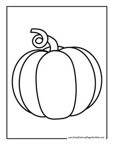 9 Pumpkin Coloring Pages (Free Printables) - Cute Coloring Pages For Kids Toddler Fall Coloring Pages, Simple Fall Coloring Pages, Fall Coloring Pages Prek, Pre K Fall Coloring Pages, Free Pumpkin Printables, Pumpkin Coloring Pages Free Printable, Simple Coloring Pages For Kids, Plain Pumpkin Coloring Page