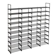 a large metal rack with many shelves on it