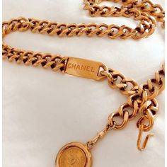 Vintage Chanel Id Logo Medallion Gold Large Thick Chain Necklace Waist Belt Buckle 37.5” Chanel Medallion, Thick Chain Necklace, Chanel Accessories, Accessories Vintage, Vintage Chanel, Belt Buckle, Vintage Accessories, Waist Belt, Belt Buckles