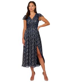 out of stock Petite Midi Dress, Refined Fashion, Cocktail Wear, Metallic Prints, Midi Cocktail Dress, Midi Dress With Sleeves, Midi Length Dress, Petite Outfits, Petite Dresses