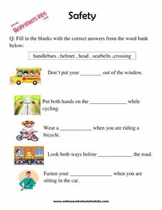 the worksheet for safety with pictures and words to help students understand what they are doing