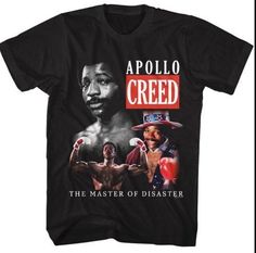 Apollo Creed "Master of Disaster" Graphic T Apollo Creed, Italian Stallion, Rocky Road, Take A Shot, Band Merchandise, Movie Buff, Band Merch, Iconic Movies, Tour Shirt