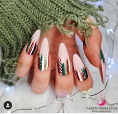 December Nails, Cute Christmas Nails, Green Nail, Festival Nails, Xmas Nails, Christmas Nail Designs, Christmas Nail, Christmas Nail Art