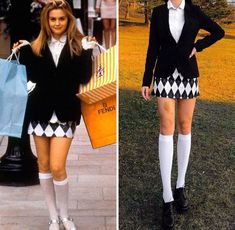 How To Dress Like Cher Horowitz, Cher Outfits Clueless Style, Cher's Outfits Clueless, Diy Clueless Costume, Cher Clueless Inspired Outfits, Cher Inspired Outfits Clueless, Clueless Inspired Outfits 90s Fashion, Clulles Outfit, As Seen On Tv Outfits