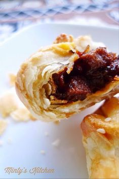 a close up of a pastry on a plate