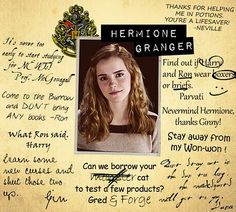 Hermione Granger Yearbook Always Harry Potter, Harry Potter 2, Harry Potter Jokes, Harry Potter Books, Harry Potter Love, Harry Potter Quotes, Harry Potter Obsession, Wizarding World Of Harry Potter, Harry Potter Series