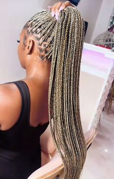 Braiding Hair Colors, Blonde Box Braids, Big Box Braids Hairstyles, Blonde Braids, Braids Hairstyles Pictures