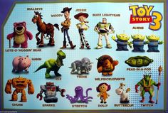 the toy story 3 characters are shown in an advertisement for toystorys, which is also