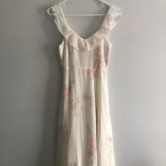 Brand New From Showpo, Just Wasn’t Returned On Time Feminine Cream Maxi Dress For Garden Party, Feminine Cream Sleeveless Midi Dress, Feminine Sleeveless Cream Midi Dress, Feminine Sleeveless Cream Maxi Dress, Feminine Off-white Sleeveless Midi Dress, Feminine Off White Sleeveless Midi Dress, Garden Party Maxi Dress With Ruffles, Feminine Lined Cream Dress, Feminine Cream Lined Dress