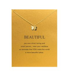 PRICES MAY VARY. 【Necklace Meaning】 Wear your necklace as reminder that YOU make the world a more beautiful place. 【Inspirational Message Card】 Start with a good quality greeting card to show that you value your girffriend, colleagues and more. We hope everyone get the best wishes and the sincere words from time to time pull at your heart. 【Size】chain length 16.5in +1.9in and fashion necklace for women jewelry. Match with suitable apparel for different occasion. 【PERFECT GIFT IDEA】Packaged with Cheap Birthday Gift Necklaces With Message Card, Cheap Personalized Necklaces As Souvenir, Cheap Inspirational Jewelry For Best Friend Gift, Affordable Sentimental Necklace For Birthday Gift, Jewelry Message Cards, Affordable Birthday Gift Necklace With Message Card, Cheap Women's Necklaces For Birthday Gift, Affordable Fair Trade Gift Necklaces, Cheap Inspirational Necklaces For Anniversary