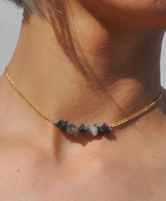 Natural Stone Accessories, Natural Stone Necklace Gemstone, Stone Choker Necklace, Stone Bead Jewelry, Natural Stone Necklace, Stone Jewellery, Statement Fashion, Stone Choker