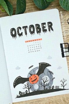 Cover Pages Ideas, October Journal, Bullet Journal Halloween, Bujo Cover, Bullet Journal October, Pages Ideas, Bullet Journal Month, Bullet Journal Cover, Bullet Journal Cover Page